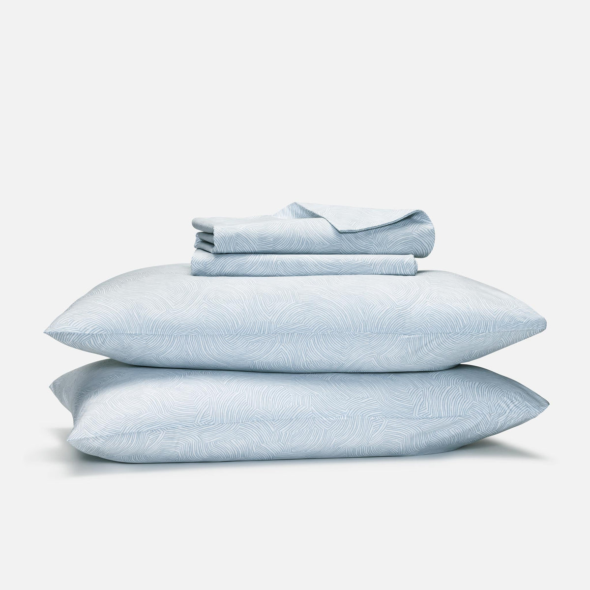 Classic Percale Core Sheet Set - Calm Waters in Frost / Twin