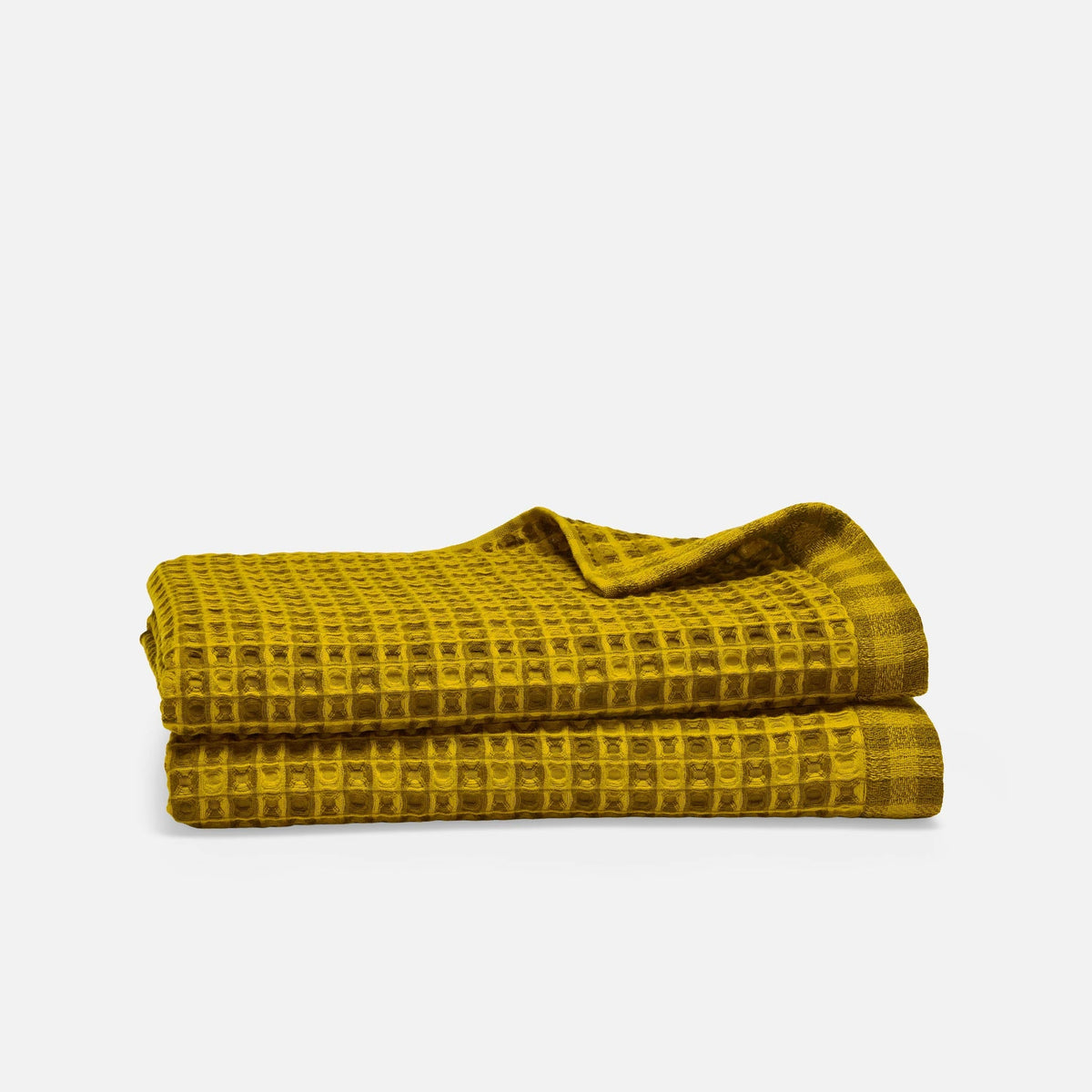 Dreamweave Waffle Bath Towels Set of 2 - Wild Moss Two Tone