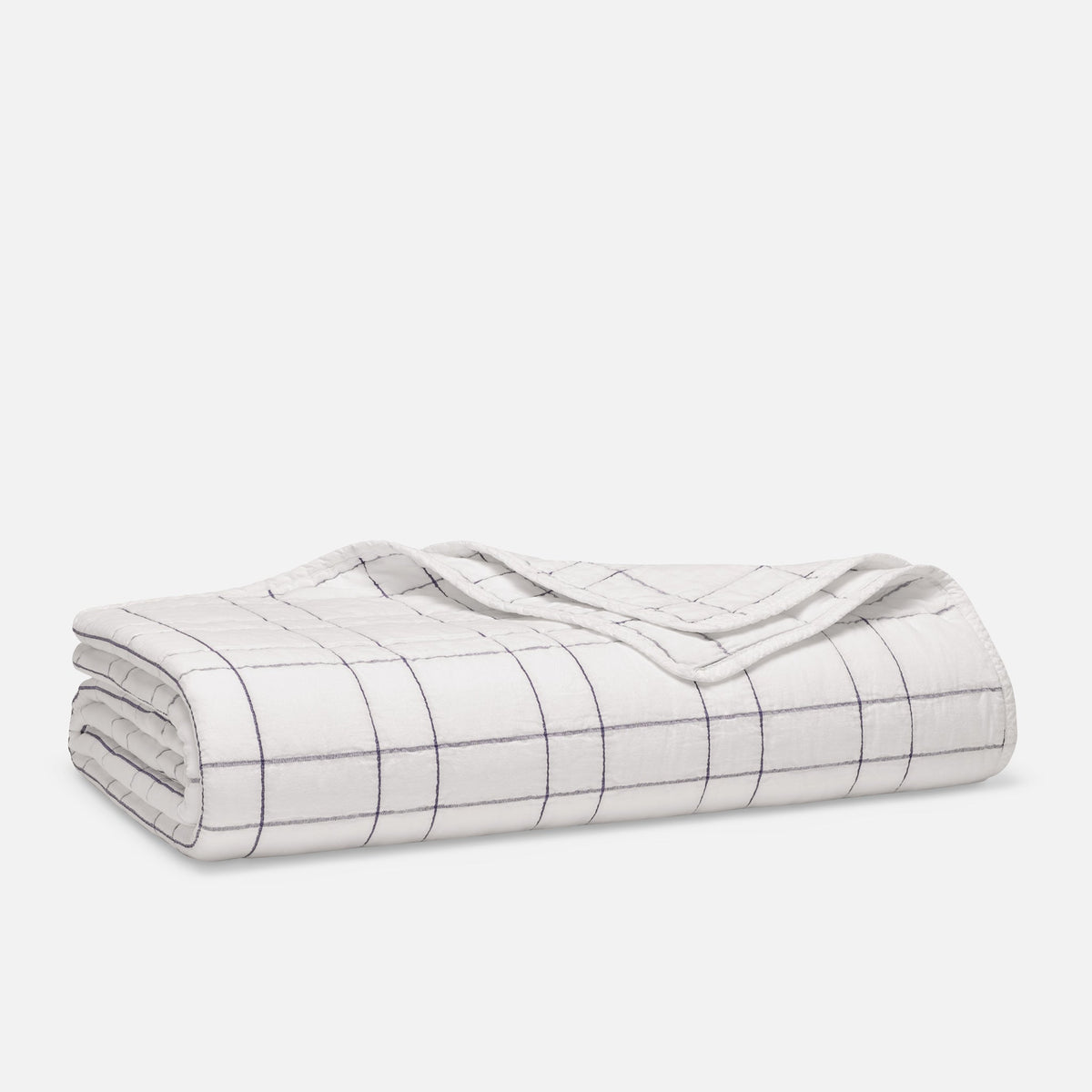 Weekend Wash Quilt - White Windowpane / Twin/Twin XL